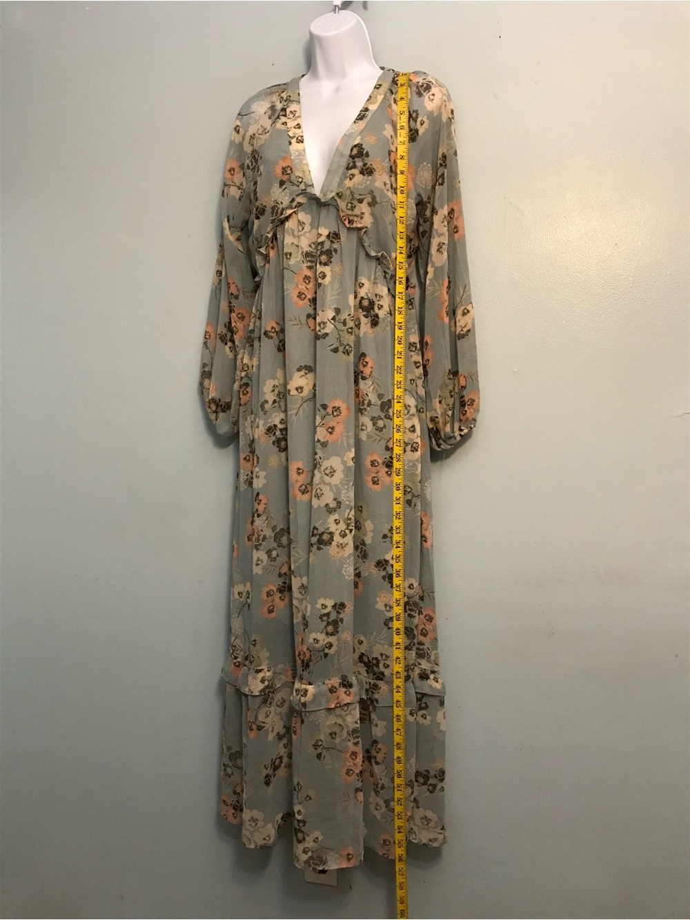 FORE Floral Maxi Dress in Sage Green
